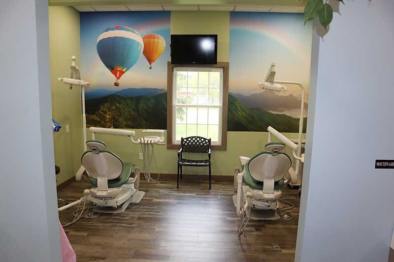 big room with artwork